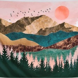 cute mountain tapestry